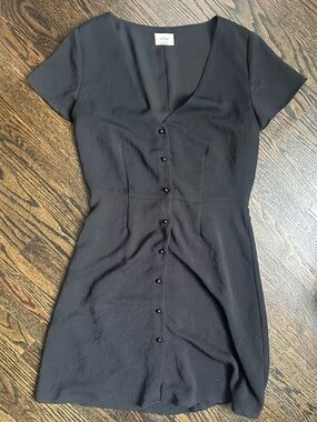 Black Button-Front Women’s Dress